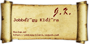 Jobbágy Klára névjegykártya